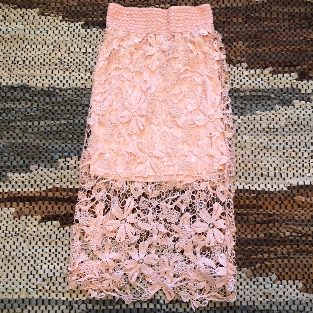 Women’s Meraki Lace Overlay Skirt sz S